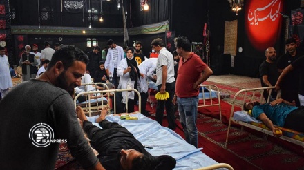 انسانیت کی خاطر حسینی عزاداروں نے خون کا عطیہ دیا۔ ویڈیو+تصاویر