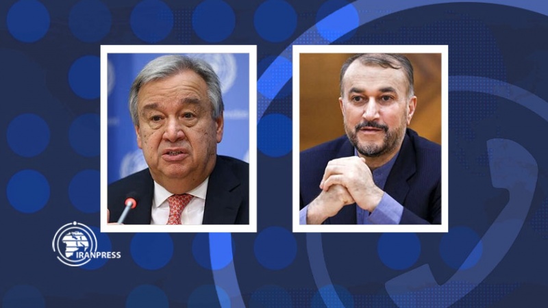 Emîr-Ebdullahiyan di pêwendiyeke telefonî de bi Antonio Guterres re: Çekên navokî di doktrîna Îranê de cihê xwe tine