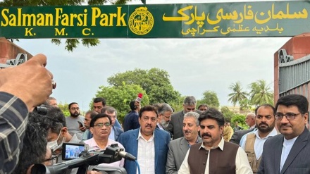 کراچی میں سلمان فارسی پارک کا افتتاح، ایران پاکستان 75سالہ دوستی کا ثبوت+ ویڈیو