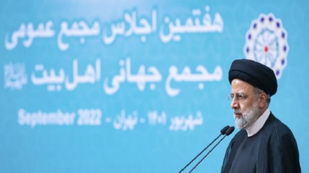 معرفت اہلبیت انسانیت کی نجات کا راستہ ، صدر ایران 