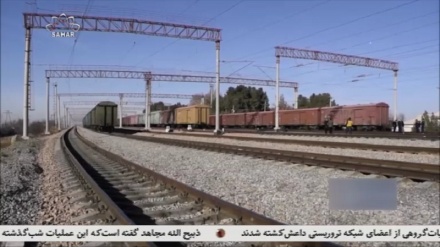 جابجایی 103 هزارمتریک تُن کالا توسط قطار در افغانستان