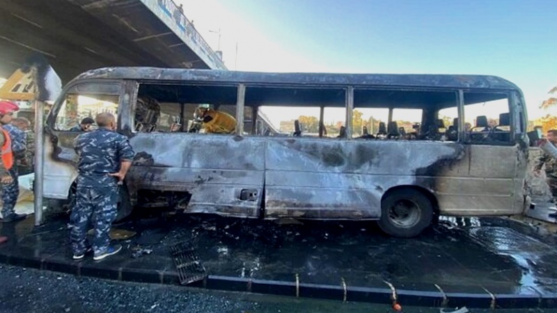 شامی میں فوجی بس میں دھماکہ، 18فوجی جاں بحق