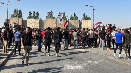 بغداد میں ایک بار پھر ہنگامہ آرائی، مظاہرین کی گرین زون میں داخل ہونے کی کوشش