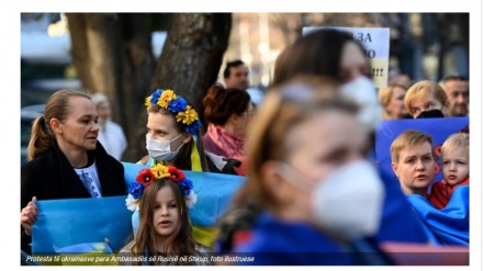 Sulmet me raketa në qytetet ukrainase, protesta para Ambasadës së Rusisë në Shkup