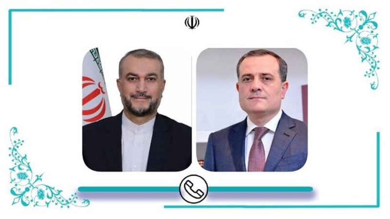 ایرانی اور جمہوری آذربائیجانی وزراء خارجہ کی ٹیلی فونک گفتگو، باہمی دلچسپی کے امور پر تبادلہ خیال
