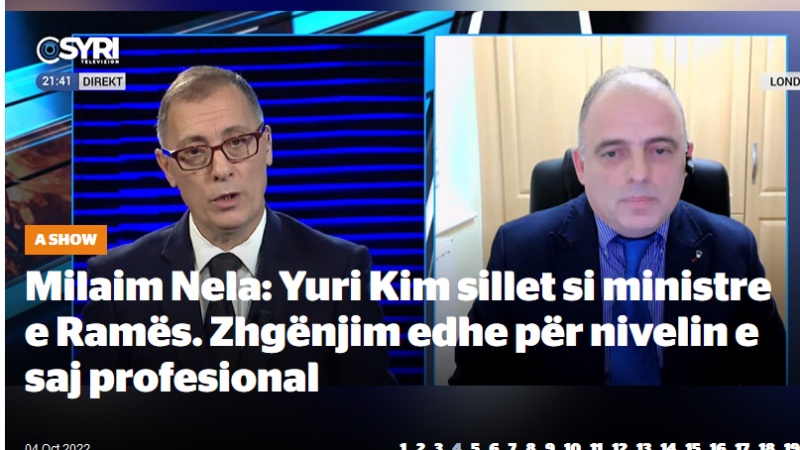 Milaim Nela: Yuri Kim sillet si ministre e Ramës