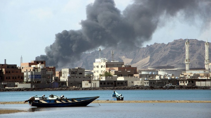 الحدیدہ یمن میں سعودی اتحاد کے حملے جاری