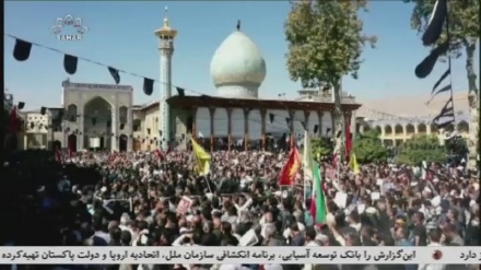 تشییع پیکر شهدای حمله تروریستی به شاهچراغ