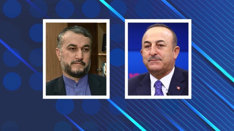  بارڈر ایریا کی تازہ ترین صورتحال پر ایران اور ترکیہ کے وزراء خارجہ کی گفتگو