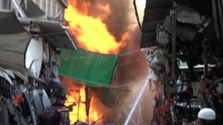 کراچی : کباڑی بازار میں آتشزدگی