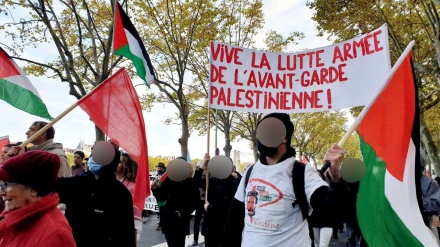 فلسطینی قیدیوں کی حمایت میں اطالوی باشندوں کا مظاہرہ (ویڈیو)
