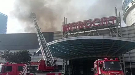 استنبول شہر کے تجارتی مرکز میں لگی بھیانک آگ (ویڈیو)