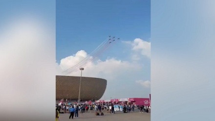 قطر، فائنل مقابلے کی تقریب، طیاروں کی زبردست نمایش