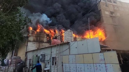 کربلا معلی، روضہ حضرت عباس کے نزدیک خوفناک آگ + تصاویر