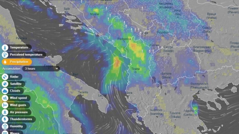 Shira dhe stuhi në vendin tonë, mbrëmjen e së mërkurës 