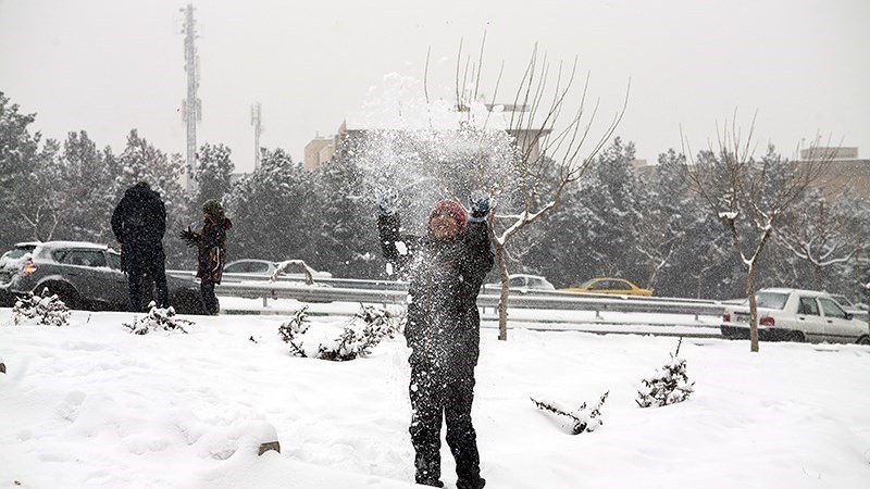 تہران میں برفباری 