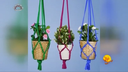 خلاقیت در ساخت گلدان با وسایل  نابه کار