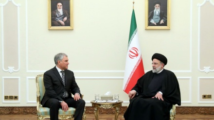 روس کے پارلیمنٹ اسپیکر کی صدرِ ایران سے ملاقات