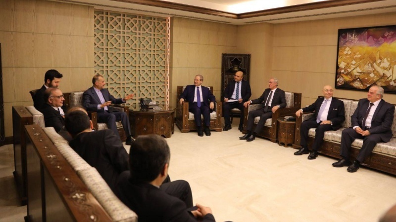  Amir Abdullahian bisedon me Ministrin e Punëve të Jashtme të Sirisë