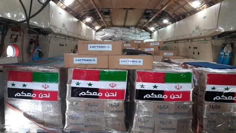 ایران کے امدادی سامان کی آٹھویں کھیپ شام پہنچ گئی