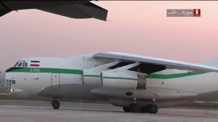 انسان دوستانہ امداد لے کر ایران کا ساتواں طیارہ شام پہنچا (ویڈیو)