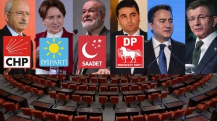 Reşnivîsa lihevkirina şeş partiyên Opozîsyona Tirkîyê hat weşandin