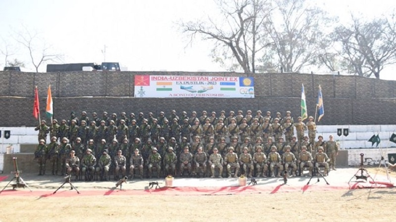 ہندوستان اور ازبکستان کے درمیان فوجی مشقوں کا آغاز 