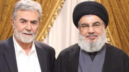 جہاد اسلامی فلسطین کے سربراہ کی سید حسن نصراللہ سے ملاقات
