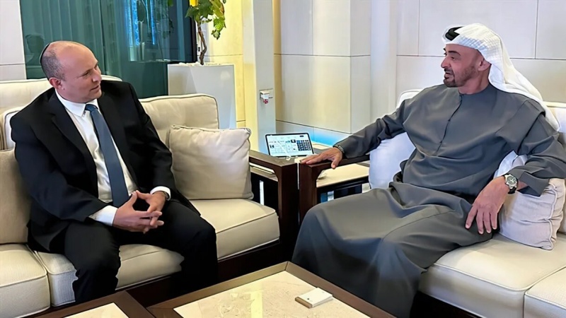 سابق صیہونی وزیر اعظم کی عرب امارات کے امیر سے ملاقات