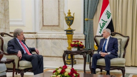 Hevdîtina Guterres bi Serokkomarê Iraqê re