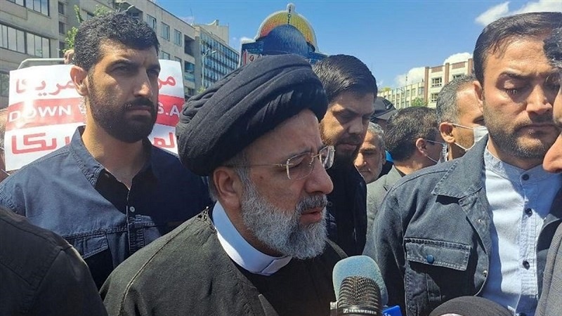 ئامادەبوونی ڕەئیسی لە ڕێپێوانی ڕۆژی جیهانیی قودس