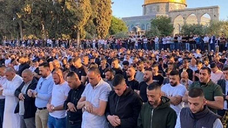 250 hezar filistîniyan Nimêja Cejna Remezanê li Mizgefta Eqsayê kirin