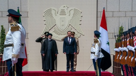 اسلامی جمہوریہ ایران کے صدر کا دمشق میں پرتپاک استقبال 