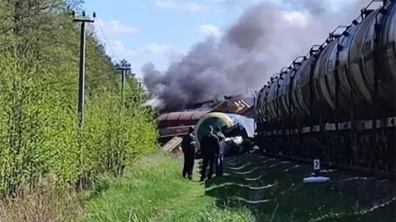 روس میں مال بردار ٹرین پٹری سے اتری