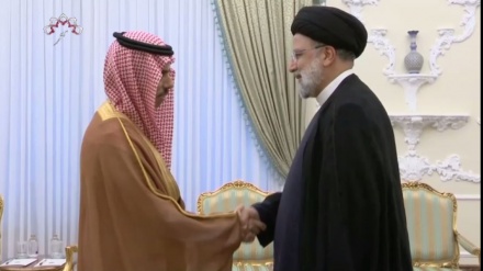 سعودی وزیر خارجہ کی ایران کے صدر سے ملاقات
