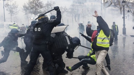 Fransada etirazları yatırmaq üçün 45 min polis cəlb edilib