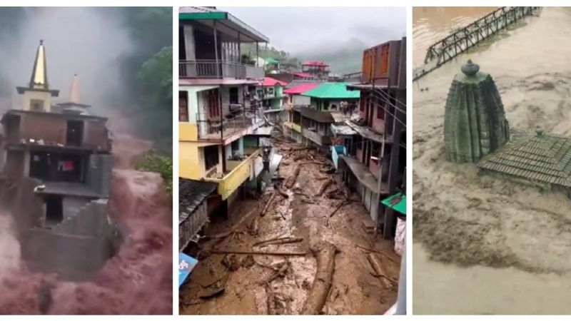 ہندوستان میں آئے بھیانک سیلاب کے چند مناظر (ویڈیو)