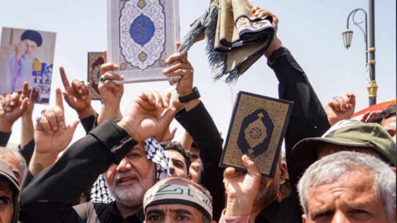 قرآن مجید کی بے حرمتی کے خلاف بغداد کے گرین زون میں احتجاج، شیلنگ اور جھڑپیں