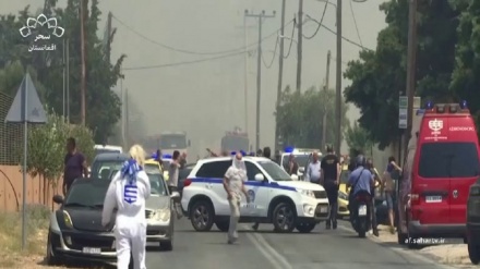 ادامه آتش سوزی در یونان