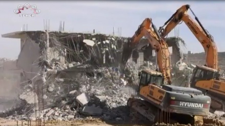 سوپای ڕژێمی زایونی فێرگەیەکی تێکڕووخاند