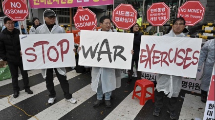 جنوبی کوریا کے عوام کا امریکا مخالف مظاہرہ (ویڈیو) 