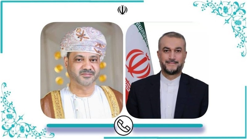 ایران اور عمان کے وزرائے خارجہ کے درمیان ٹیلی فونی گفتگو