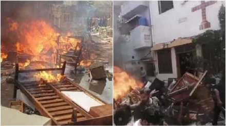 فیصل آباد جڑانوالا میں قرآن کی بے حرمتی، 5 چرچ اور بہت سے گھر جلا دئیے گئے