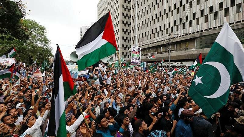  فلسطینی عوام سے اظہار یکجہتی کے لیے  ریلیاں، پاکستان کی فضا مردہ باد امریکہ اور مردہ باد اسرائیل سے گونج اٹھی
