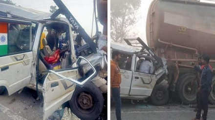 ہندوستان: کرناٹک میں بڑا سڑک حادثہ، 4 عورتوں سمیت 13 افراد کی موت