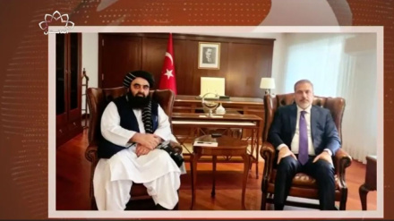 دیدار و گفتگوی امیرخان متقی با وزیرخارجه ترکیه