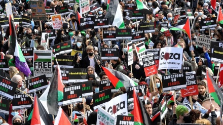 فلسطینیوں کی حمایت میں دنیا کے مختلف ملکوں میں مظاہرے (ویڈیو) 