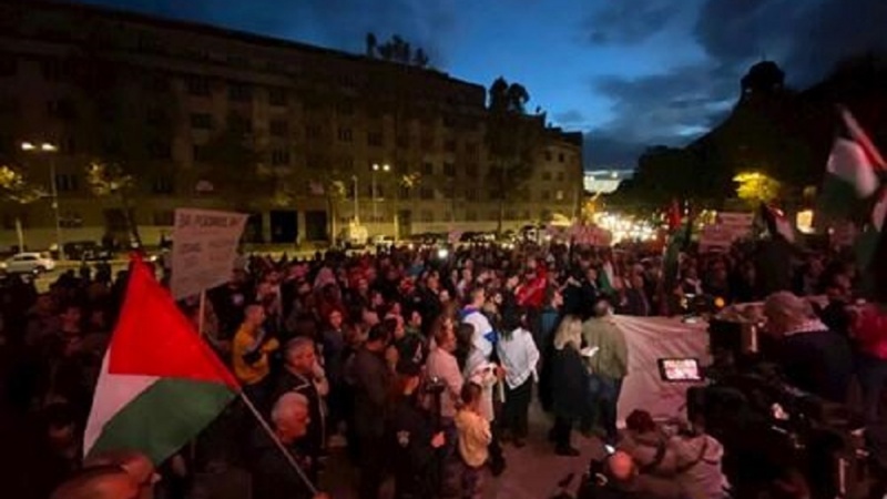 Skup podrške Palestini u Zagrebu: Free Palestine