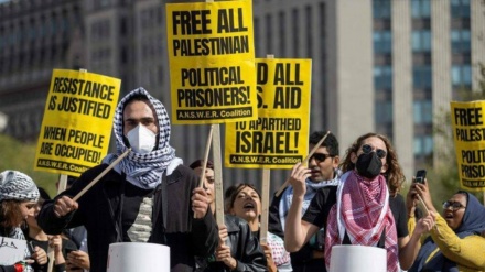 واشنگٹن میں غزہ کے حق میں اور اسرائیل کے خلاف احتجاج (ویڈیو)