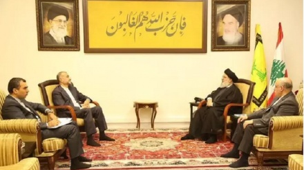لبنان میں سید حسن نصراللہ اور ایران کے وزیر خارجہ کی ملاقات